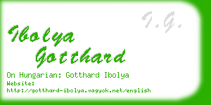 ibolya gotthard business card